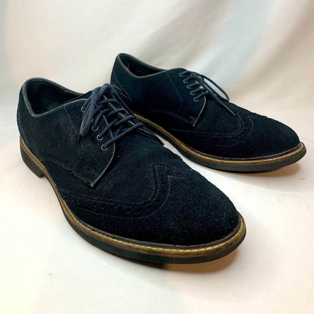 Cole Haan Black Suede Oxfords Size 8.5